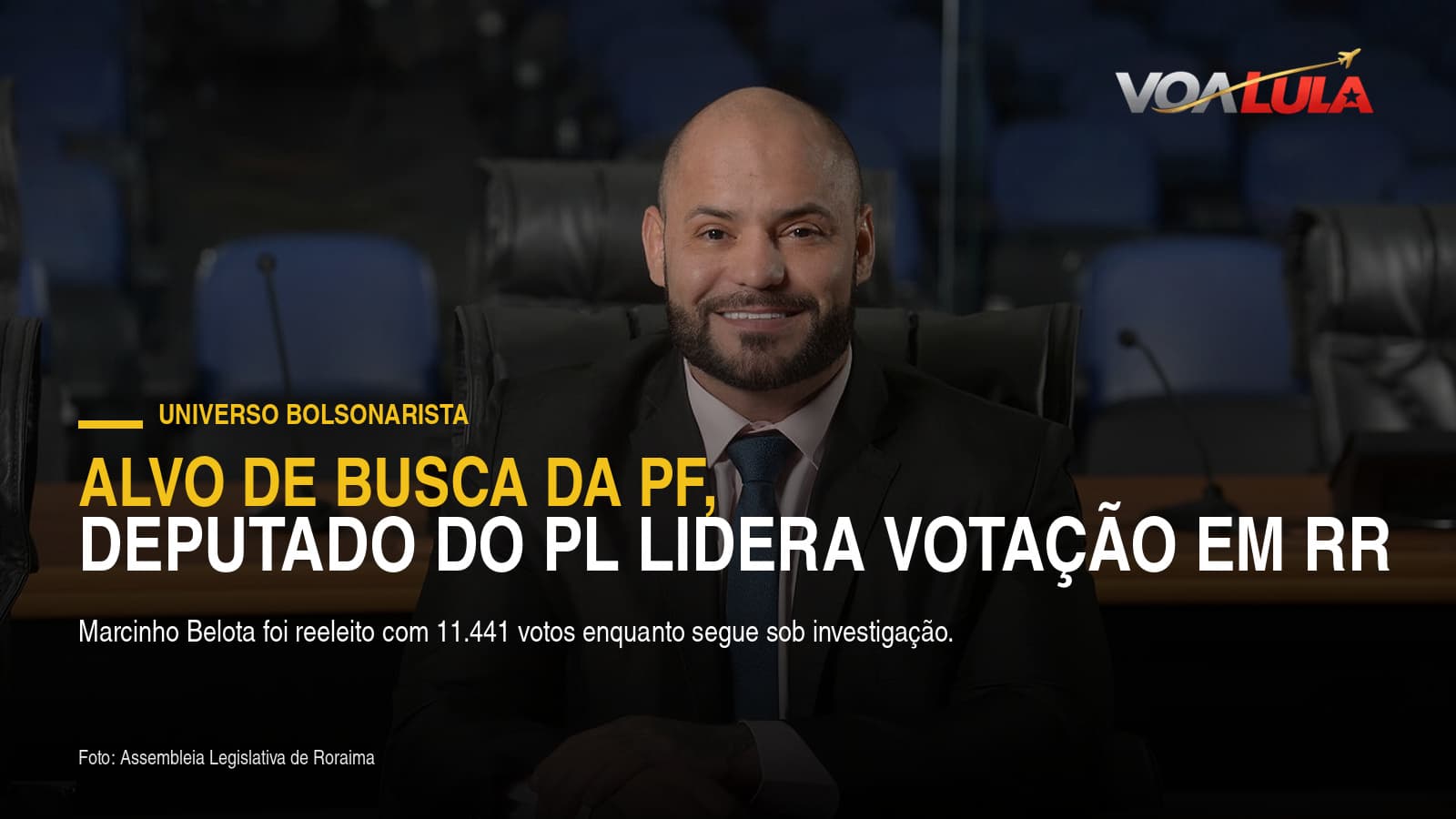 Deputado estadual Marcinho Belota no plenário da Assembleia Legislativa de Roraima